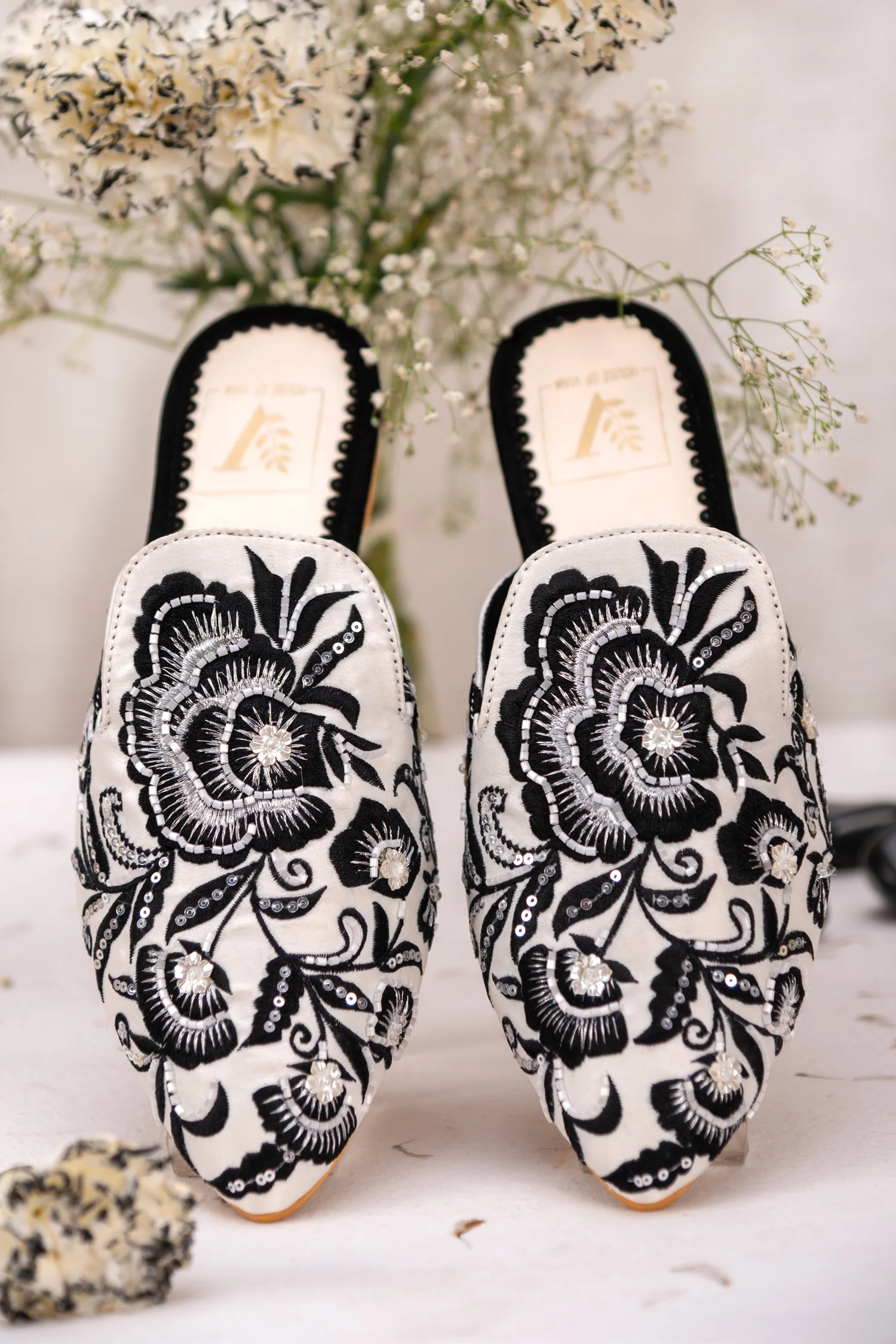 Black Rose Mules - Image 3