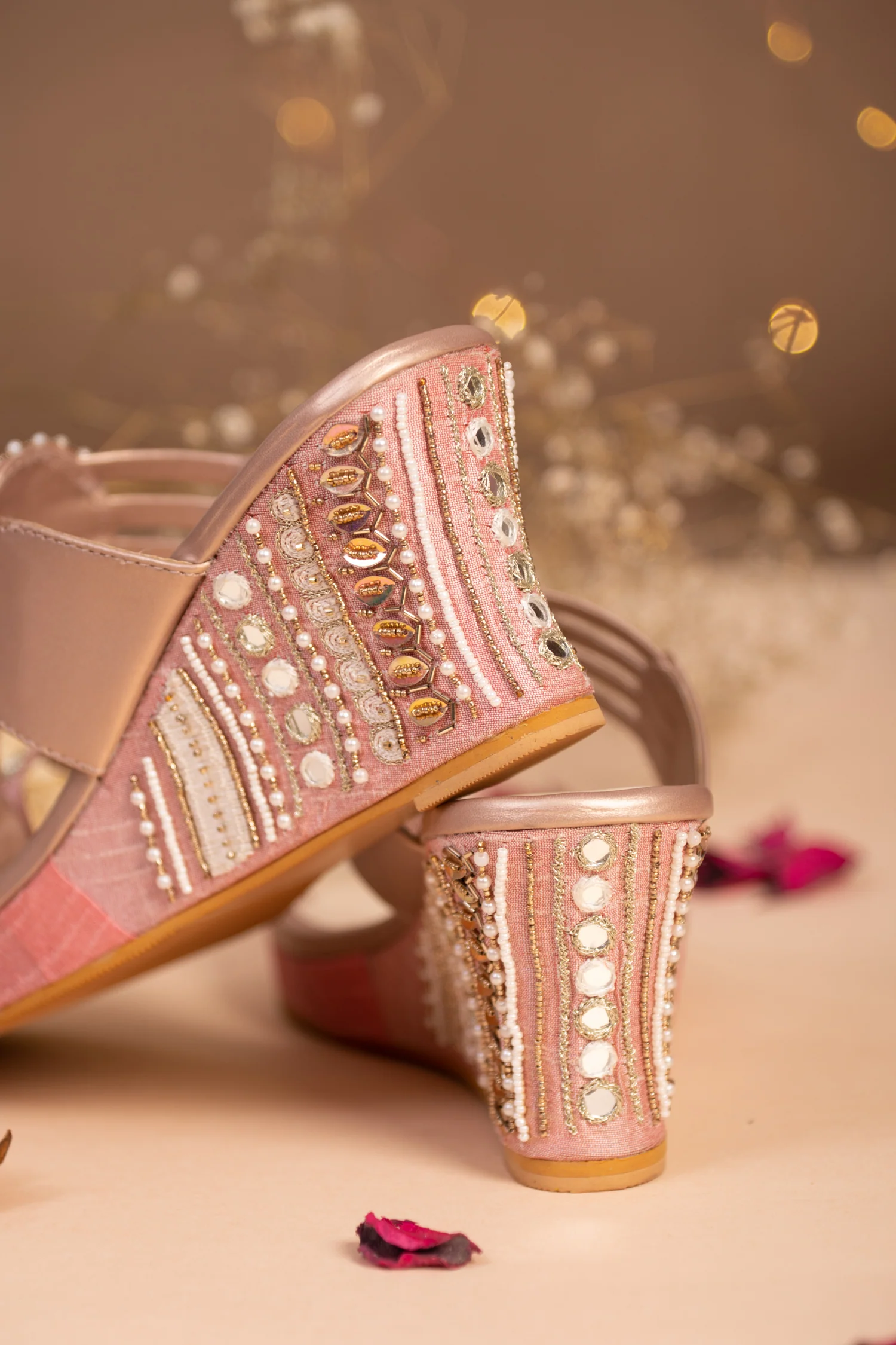 Jharokha Pink Wedges - Image 3