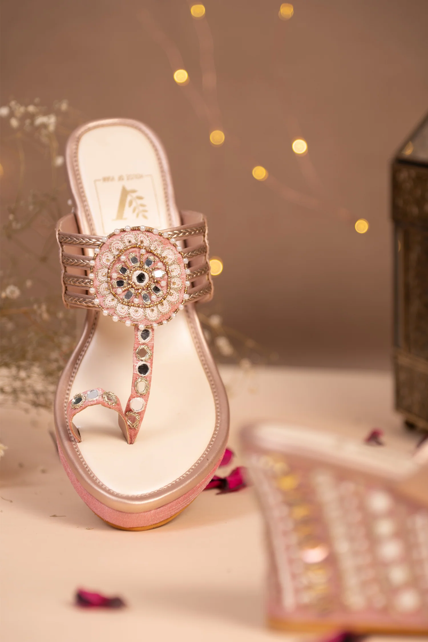 Jharokha Pink Wedges - Image 4