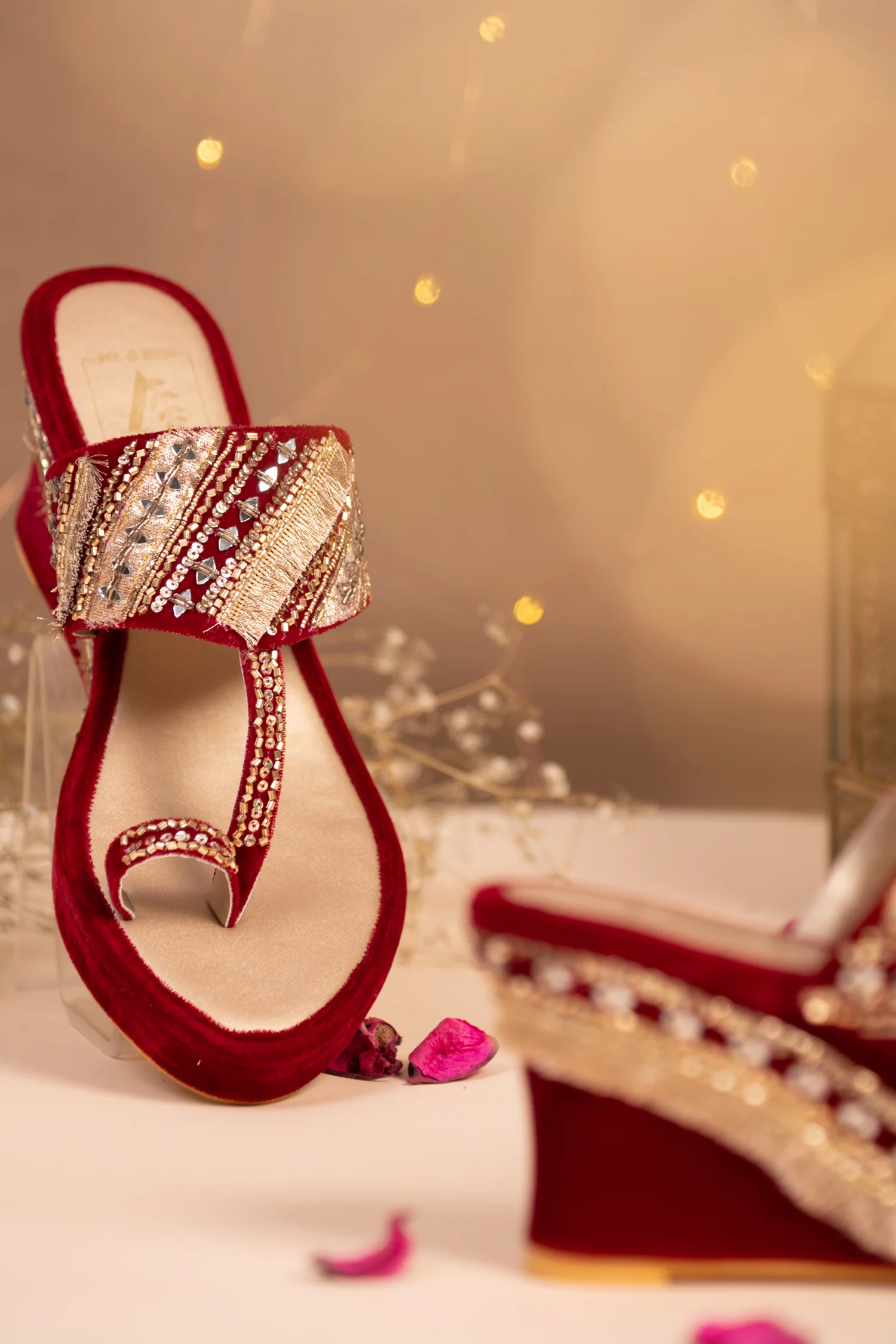 Sehar Red Wedges - Image 5